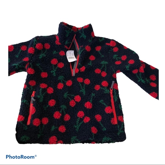 J. Crew Other - J. Crew Crewcuts Girls Sherpa Pullover Navy Cherry